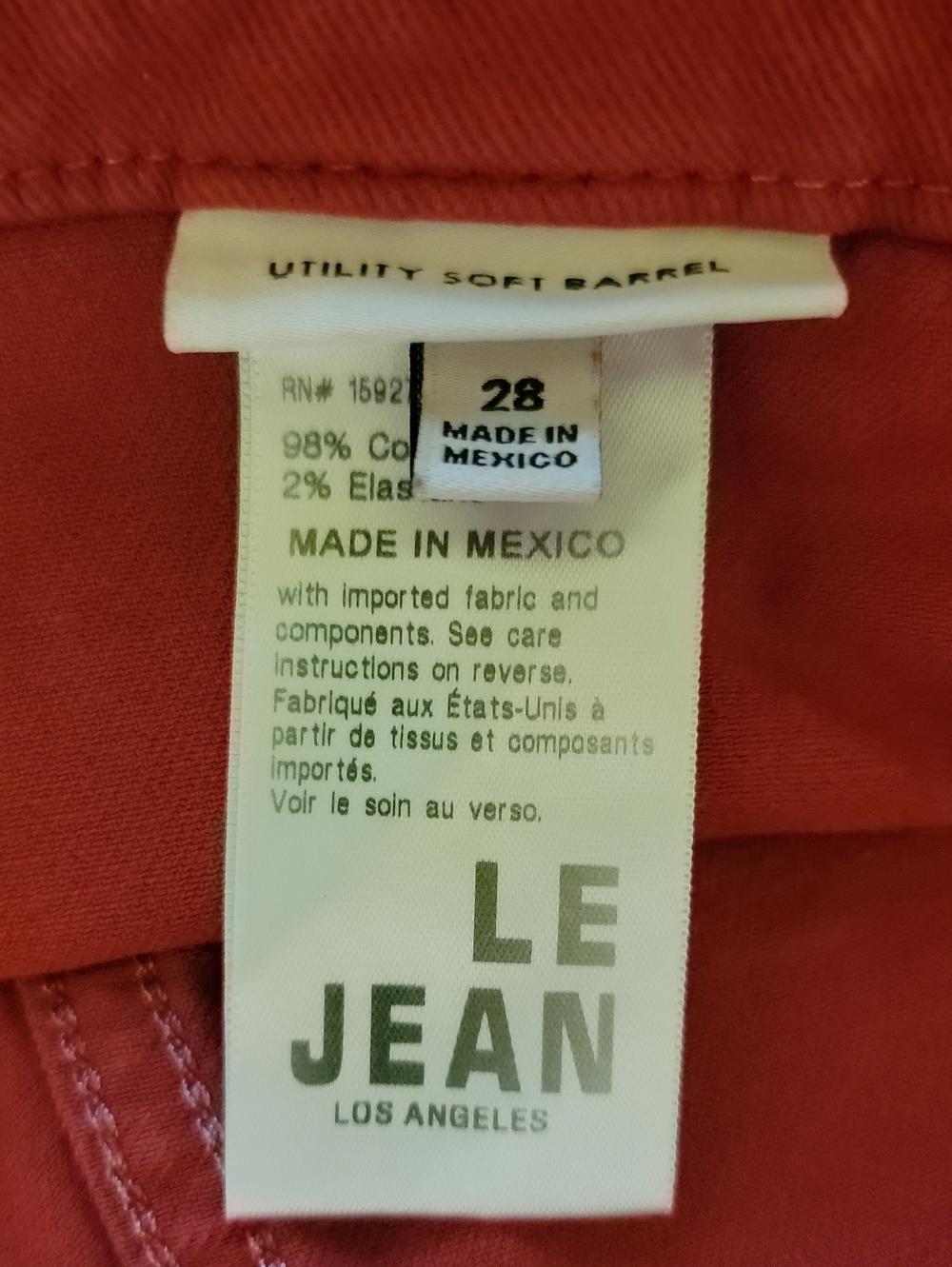 Le Jean Untility Soft Barrel Mid Rise Jeans Women Size 28 - Picture 12 of 14